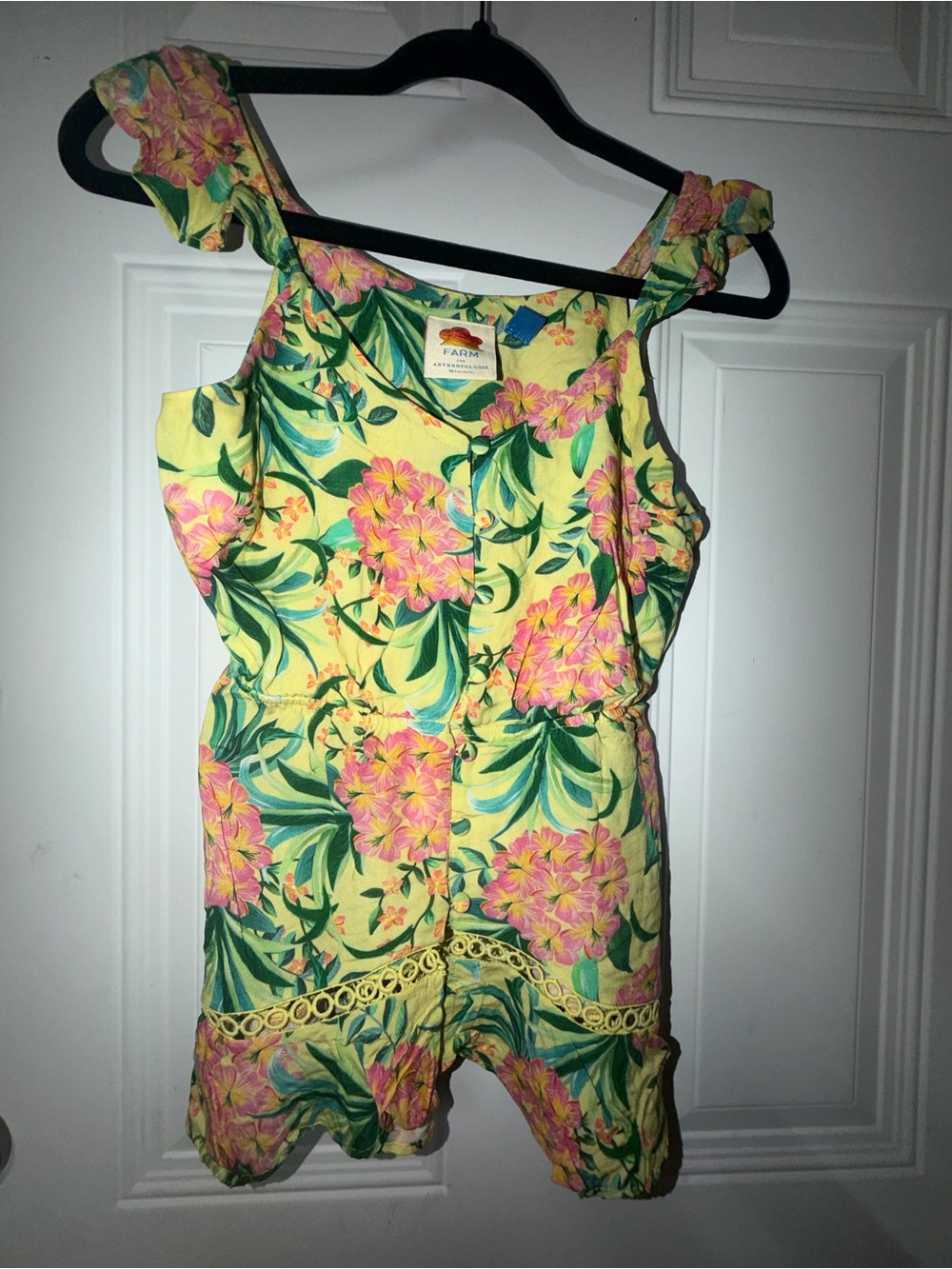 FARM Rio Yellow Floral Ruffle-Strap Camisole - Picture 2 of 6